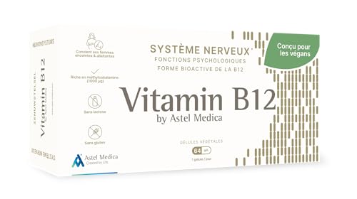 Vitamin B12 - Fonctions psychologiques & Système nerveux - Complément alimentaire - 32,64,96 gellules (64)…