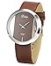 Dalas Coffee Leather Transparent Dial Fashion Lady Girl Wrist Quartz Watch Gift WAA032