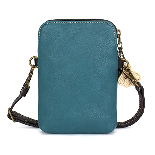 Image of CHALA Ocean Collection Cell Phone Crossbody Purse-Women PU Leather /Canvas Multicolor Handbag with Adjustable Strap