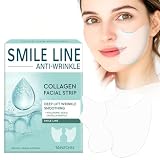 Bayou Classic Smile Line Patches for Face, Overnight Facial Smoothing Strips, Forehead & Nasolabial...