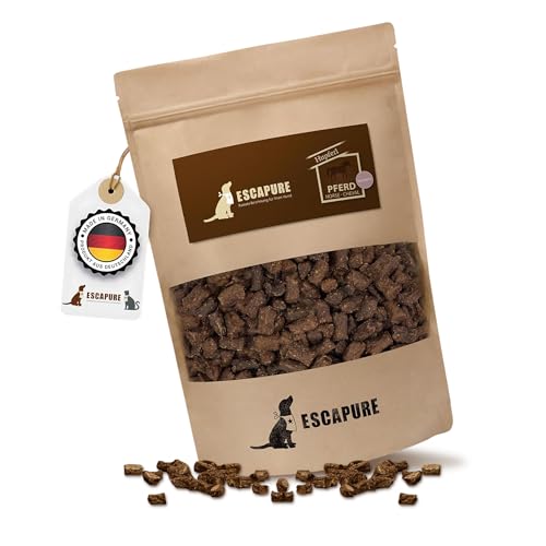 ESCAPURE Hupferl - Hunde Leckerli aus Pferdefleisch in Premium Qualität - 98% Muskelfleisch - Protein Trainingssnacks ohne künstliche Zusatzstoffe & Getreide (1000g)