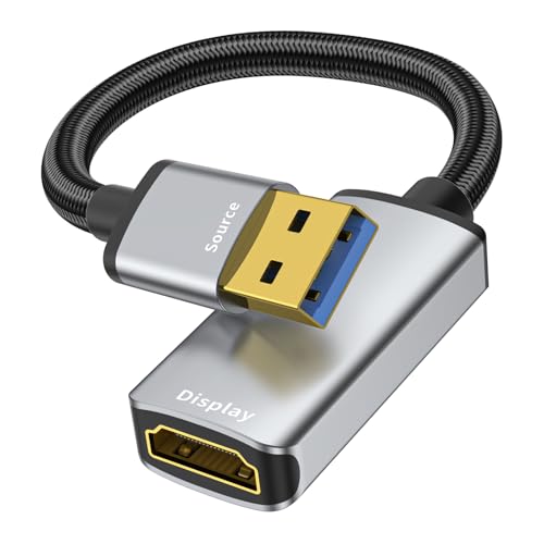 THANDBLE USB to HDMI Adapter 1080P 60Hz USB A 3.0 to HDMI Adapter for Monitor TV Projectors Compatible with Mac OS Windows 7/8/10/11 - Requires Driver Installation