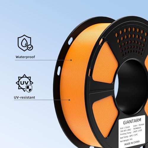 Image of GAINTARM ASA Filament 1.75mm,Premium Weather & UV Resistant Orange 3D Printer Filament,Ideal for Outdoor Functional Parts,Dimensional Accuracy + /- 0.02mm,1kg Spool (2.2lbs)