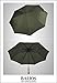 Balios Prestige Travel Folding Umbrella, Handmade Wood Handle, Auto Open & Close, Exquisite Patterns, Designed in UK (olive green)