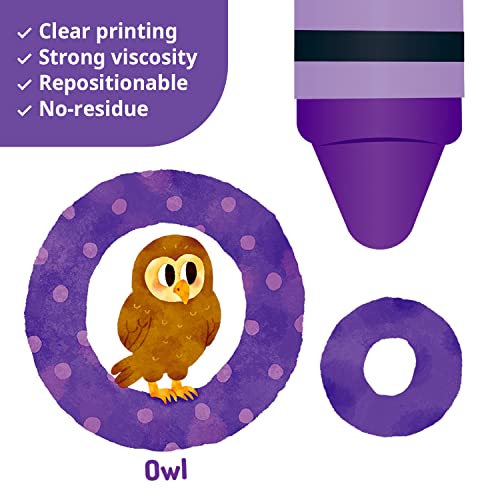 DECOWALL DS-8044 Learning Alphabet Numbers Color Wall Stickers ABC Animal Educational Decals for Kids Bedroom Nursery Living Room Art Home décor letters abc classroom playroom decorations crafts vinyl