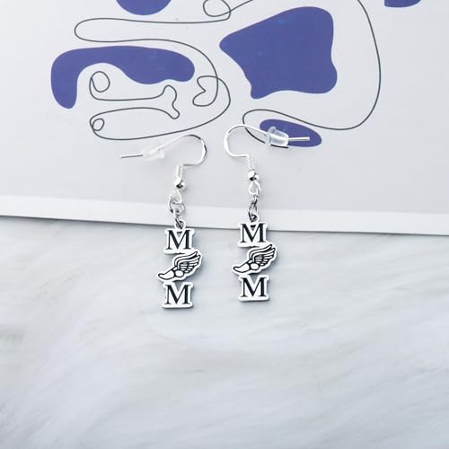 OKEYCH Track and Field Lover Gift Track Mom Earrings Running Runner Jewelry Cross Country Gift3