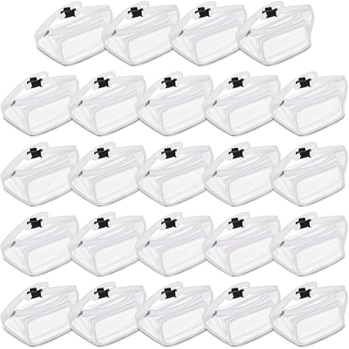Reginary 24 Pcs Fanny Clear Packs for Women Men Waist Pack Stadium Approved Transparent Waterproof Purse Adjustable Belt Bag(White)