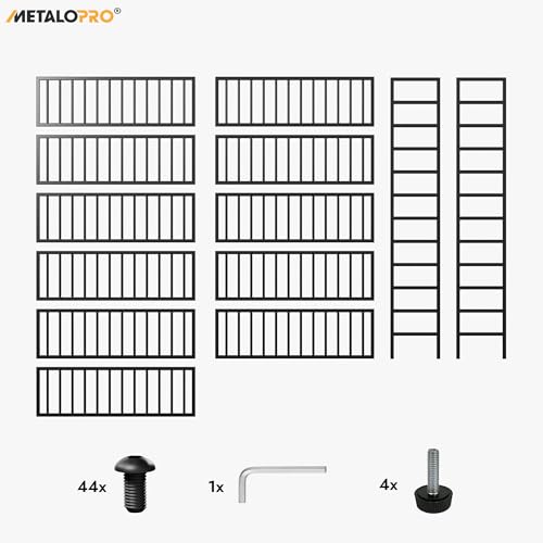 Jerez - Scaffale in metallo nero per 143 bottiglie di vino, design robusto, ideale per cucina, cantina o bar, 170 x 100 x 30 cm - immagine 5