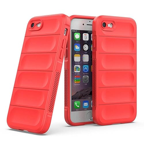 Image of amazon basics Basic Case for Apple iPhone 7 (Silicone Red)