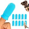 10Pcs Cepillo Dientes Perro, 360º Cepillo de Dientes para Perros de Dedo, Kit de Cepillo de Dientes de Limpieza de Dientes de Silicona para Perros, Cachorros, Gatos y Mascotas Pequeñas Cuidado