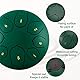 Steel Tongue Drum,Zungentrommel 8 Noten 6 Zoll Scheibentrommel Stahl Zunge Schlagzeuger Stahlzungen-Trommel Percussion Instrument Hand Pan Drum mit Zubehörbox,Tasche,Fingerpick,Musikbuch und Schlägel