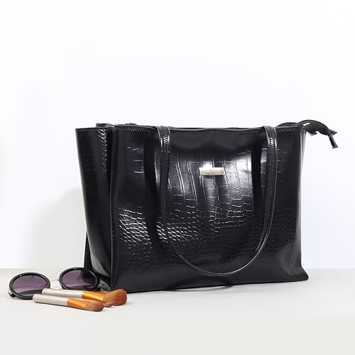 Image of ROSS BROWN Large Capacity Croco Pattern Tote Bags For Womens Big Purses And Handbags Ladies Big | Shoulder Bag