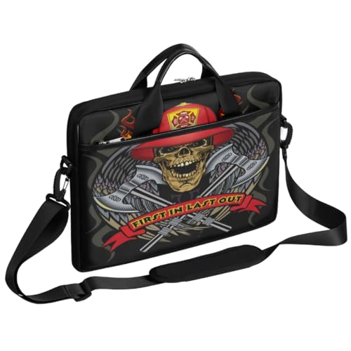 Firefighter Tattoo Laptop Bag Case Shoulder Messenger Carrying Bag 13 14 15 Inch Waterproof Computer Sleeve Cover Compatible with MacBook/Notebook/HP Acer Dell Lenovo ASUS Laptop