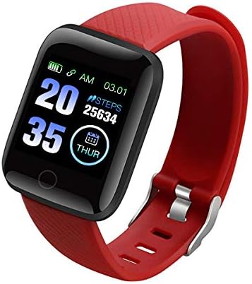 Amazon.com: YIKAZE - Pulsera inteligente para mujer, hombre, medición de la  presión arterial, seguimiento de la actividad física, Ip67 impermeable,  monitor de frecuencia cardíaca, podómetro, SmartBand para iOS Android, Rojo  : Electrónica