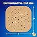 Reynolds Kitchens Air Fryer Liners Disposable, Unbleached Parchment Paper Sheets, 50 Count