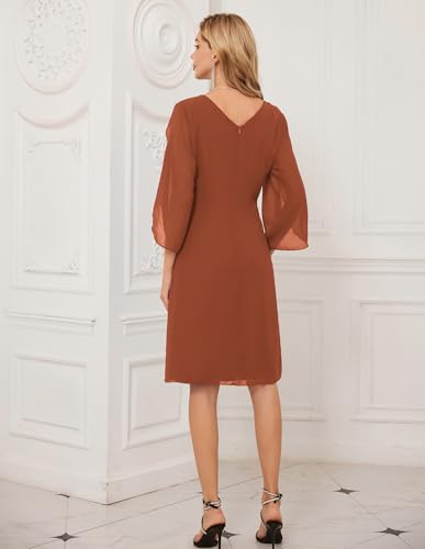 Image of GRACE KARIN Womens Formal Wedding Guest Dress 2026 Chiffon Cocktail Dress Mother of the Bride Dresses Midi Fashion Clothing