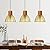 ELYONA 3 Pack Vintage Pendant Light Fixtures 8“ Solid Wood Hanging Lamp Adjustable Mid Century Metal Pendant Lighting for Kitchen Island Farmhouse Dining Living Room Bar Hallway, Brushed Brass