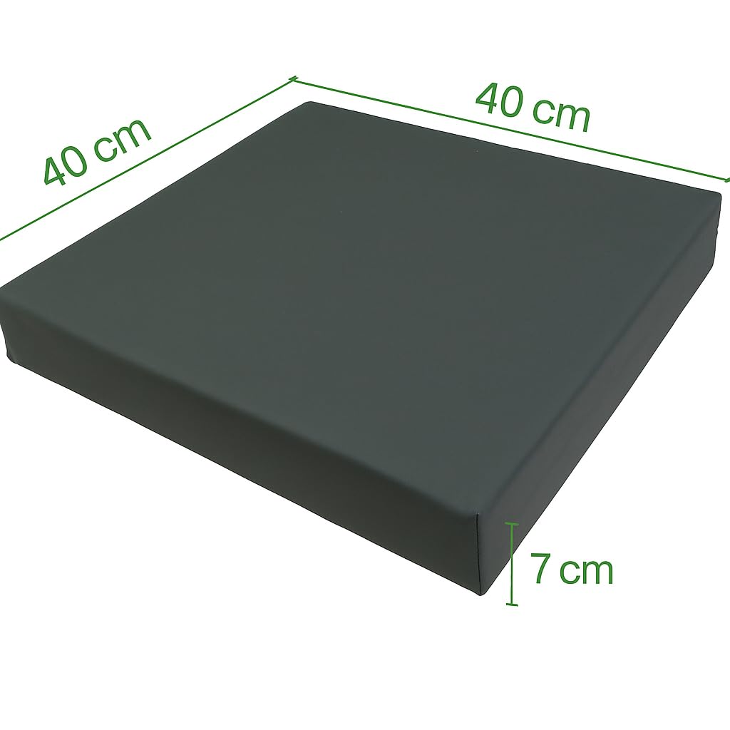 Antidekubitus Sitzkissen - Viscoelastisch mit Memory Foam HR Schaum - für Rollstühle, Sessel, Autofahren - Wasserdicht - Haltungsschäden - Druckentlastung | Memory Foam, Rollstuhl, Stuhl, Büro, Auto, wasserdicht, Haltung, Druckentlastung