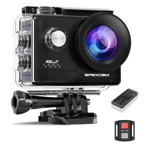 Apexcam 4K 60FPS 64MP WiFi EIS Action Camera Underwater Waterproof Camera Sports Camera Camcorder...