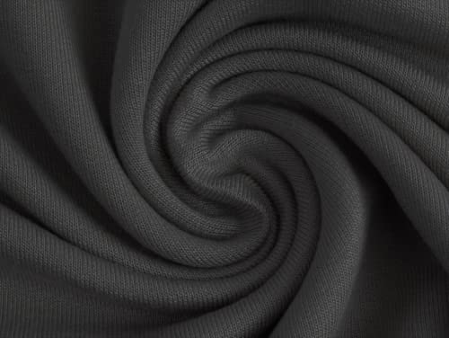 Tissu en tricot modal gris foncé au mètre anti-boulochage pour pyjama doux