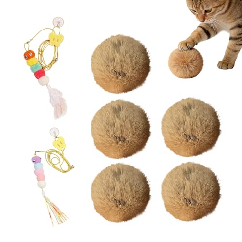 Bolas esponjosas para gatos | 5 piezas juguete interactivo gato contra el aburrimiento,bolas esponjosas para gatitos | Para animales pequeños domésticos domésticos para mascotas interior al aire libre
