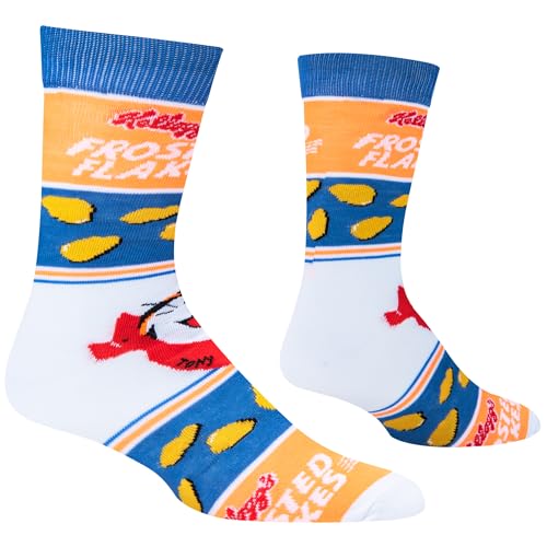 Crazy Socks – Breakfast Food Cereal Crew Socks for Men & Women – Funny Novelty Food Designs – Colorful, Comfy & Unique