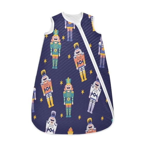 Kigai Christmas Nutcrackers Baby Sleep Sack Wearable Blanket Sleeping Bag 2-Way Zipper Soft Swaddle Transition Sack