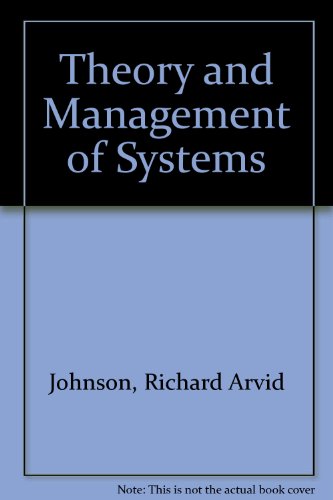 The Theory and Management of Systems 2nd Edition [German] 0070326290 Book Cover