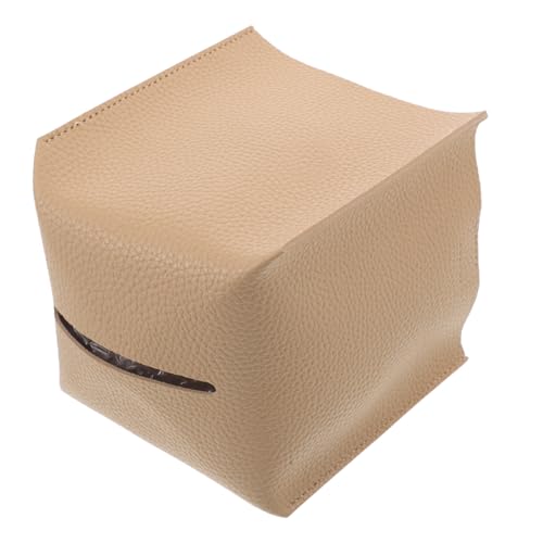 SOLUSTRE Elegant Tissue Box Cover Square Holder Pu Material Decorative Organizer for Countertop Car Desk