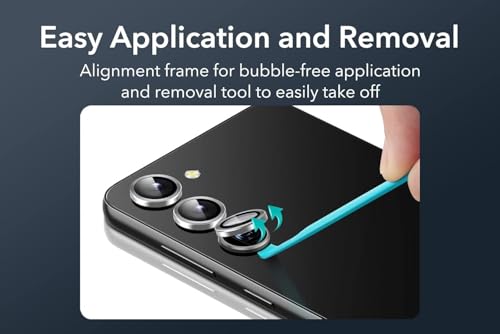 Image of RODMED Premium Camera Lens Protector Compatible For Samsung Galaxy S23 Plus 5G (Grey) Camera Lens Protector - 9H Tempered Glass, Military-Grade Anti-Scratch, Case-Friendly, Easy Install Frame