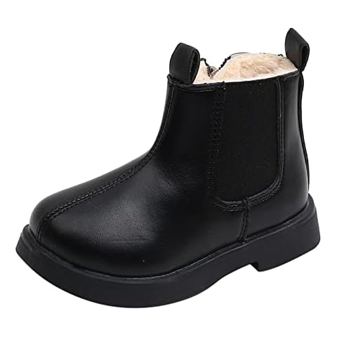 Stiefel MäDchen Winterstiefel Reitstiefel Herbst Winter Kurze Stiefel Stiefeletten Rutschfest Atmungsaktiv Boots Lederstiefel Kinder Rutschfest Winterschuhe Thermostiefel Jungen Mädchen Stiefeletten Cover