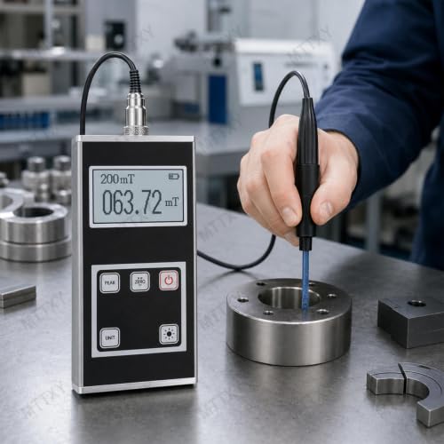 Medidor Gauss Digital 0-2000 mT de alta precisión ±1% con batería recargable 6