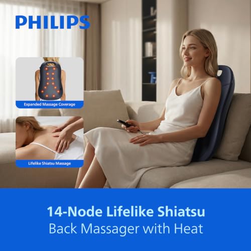 PHILIPS Back Massager with Heat, 5D Deep Tissue Shiatsu Lumbar Back Support - image 2
