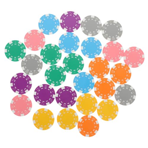 balacoo 28pcs Plastic Poker Chips Game Counting Chips Small Poker Chips Poker Chips Supplies for Lovers