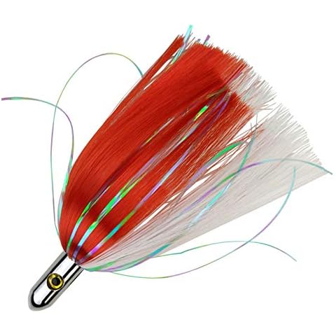 OCEAN CAT 7 inches/ 9 inches Bullet Head Ilander Trolling Lure for Marlin Tuna Mahi Dolphin Durado Wahoo Trolling Lures Free Mesh No Hook, Pink/Blue/Purple/Red, 1 PC/4 PC Set (9", Red) Cover