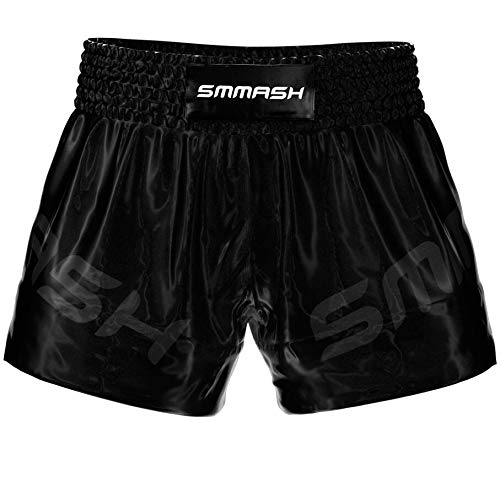 SMMASH MMA Shorts Herren Kurz Sporthose Thaibox Muay Thai Hose Boxhose Trainingsshorts Atmungsaktiv Elastisch Abriebfest