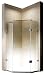 Produktbild Rahmenlose Fünfeck Duschabtrennung EX415-Kombi ESG-Glas NANO Dusche, Maße Duschkabine:90x90cm, Duschtasse:Ohne Duschtasse