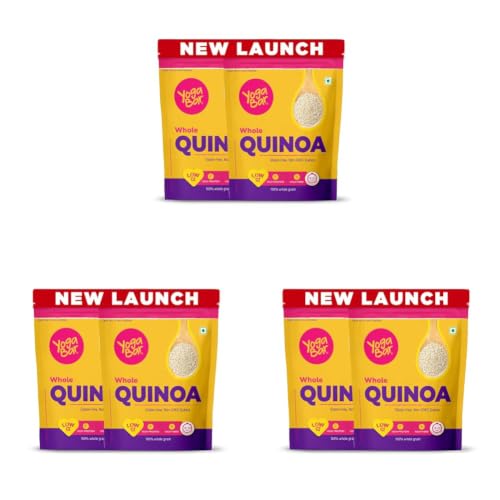 Image of Yogabar Quinoa 2 kg (1 kg, Pack of 6) | Gluten Free Quinoa | Weight Loss alternative to Rice | High in protein & Fibre