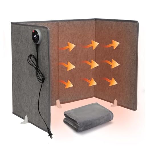 Juilsioa Under Desk Leg Warmer with Blanket, Foldable Space Heater with Timer & Thermostat, Electric Portable Leg Heater for Indoor Use, Quiet & Small Space Foot Warmer for Office & Home, 4-Fold