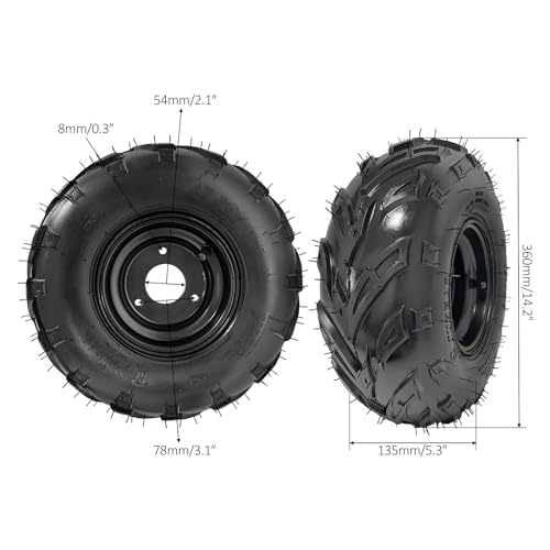Kemblawolf 4 Pack 145/70-6 ATV Wheels