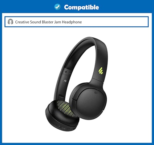 Almohadillas Profesionales de Repuesto Compatibles con Creative Sound Blaster Jam Headphone con Cuero Suave y Espuma de Memoria miniatura 2