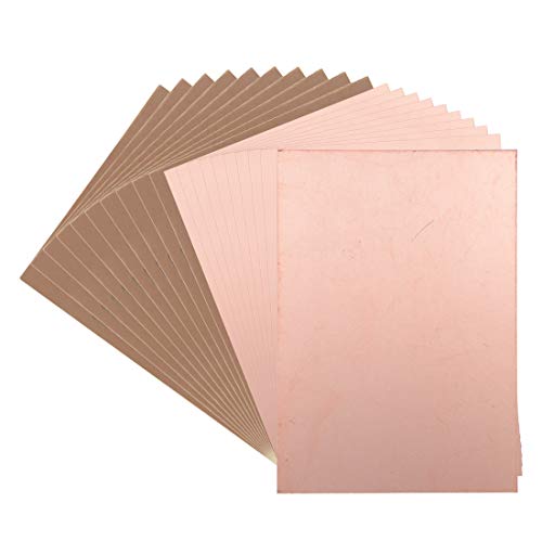 uxcell Single-Sided Copper Clad Laminate PCB Circuit Board, FR4 100x70mm 3.94x2.76 inch, 1.5mm Thickness DIY Prototyping PCB Board, Name Board, 20pcs