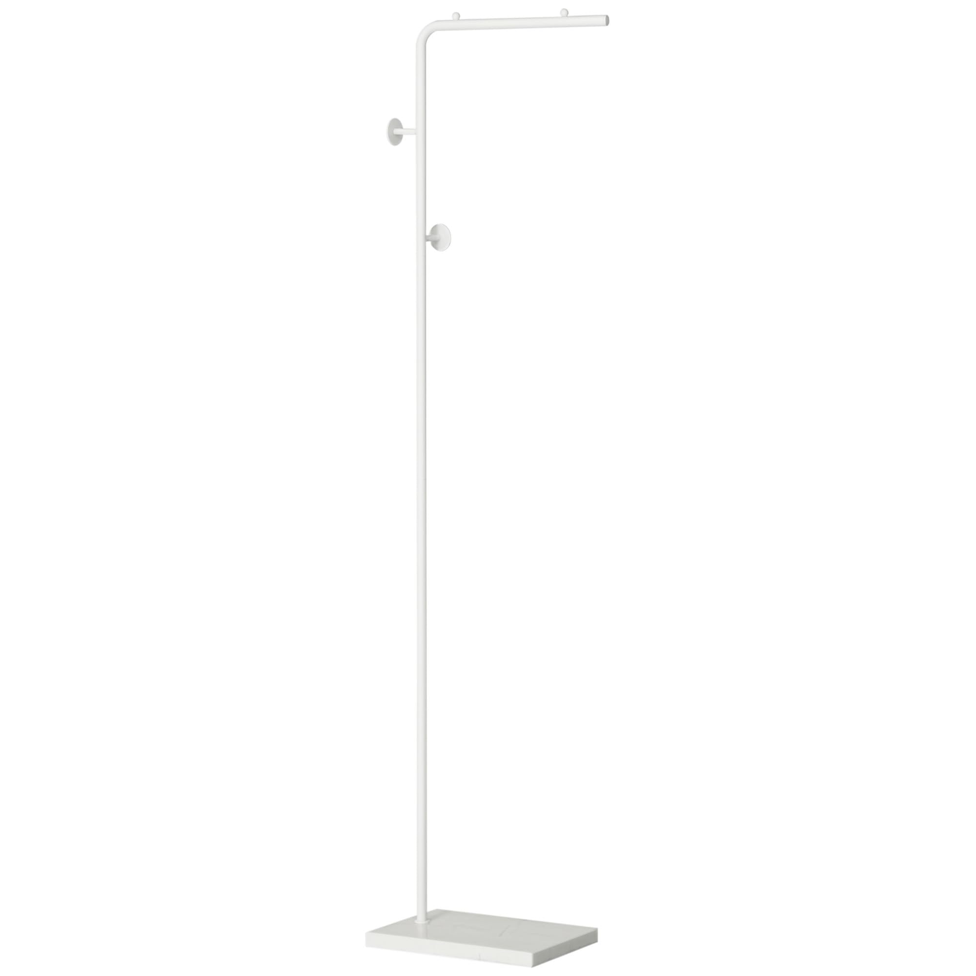 HOMCOM Perchero de Pie con Base de Mármol para Abrigos 35x25x170 cm Blanco