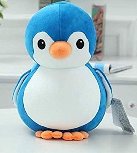 Image of HUG 'n' FEEL SOFT TOYS Penguin Soft Toy 30cm,Cute Plush Kids Animal Plush & Stuffed Toys (Penguin 18 cm) Plush & Stuffed Toys (Blue)