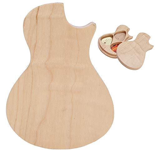 Ritoeasysports Guitar Pick Box,Maple Solid Wood Box Guitar Pick Holder With 3 Picks Guitarist Gifts Musical Instrument Accessories #TOP4