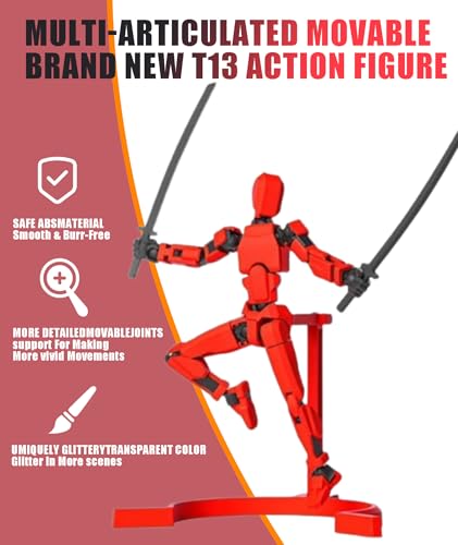 Image of 2 Pcs Stick Titans, Dummy 13, Action Figure 3D Printed Multi-Jointed Action Figures Action Figure with Design for Game Lovers Gifts
