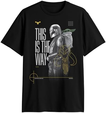 Star Wars Mandalorian and Grogu This is The Way Profile Mens T