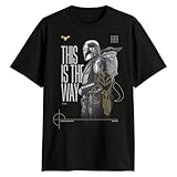 Star Wars Mandalorian and Grogu This is The Way Profile Mens T-Shirt(Black,X-Large)