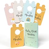 8 x Größentrenner Baby in Geschenkbox 0-24 Monate – Kleiderschrank Grössentrenner Trennwände – Baby Erstausstattung - Neugeborene Baby Geschenk für Eltern Junge Mädchen (Englischsprachig)