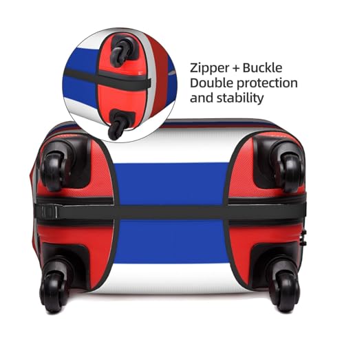 Yanyu Russian flag Print Universal Suitcase Cover Elastic Washable Travel Luggage Protector Adult Luggage4